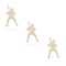 3 Baseball Players Unfinished Wooden Shapes Craft Cutouts DIY Unpainted 3D Plaques 4 Inches